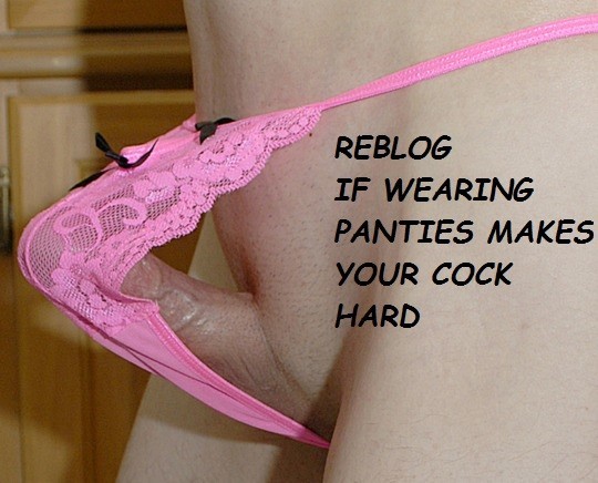 Wifes panties making wear them