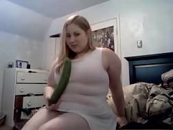 Horny indian bitch cucumber pussy