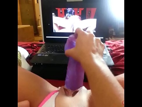 Girl plays with herself while