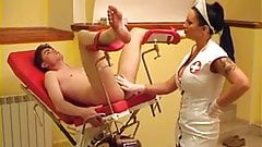 Russian nurse policewoman take semen