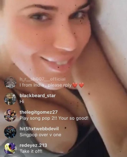 Michell nipple instagram live