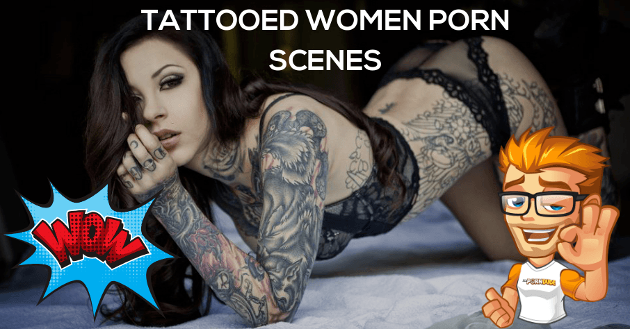 Tatted bitch blows dude