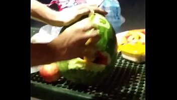 Kyjackoff fucks watermelon hard cums