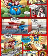 Sexy animated supergirl in bikinis