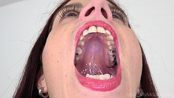Prity girl mouth teeth closeup