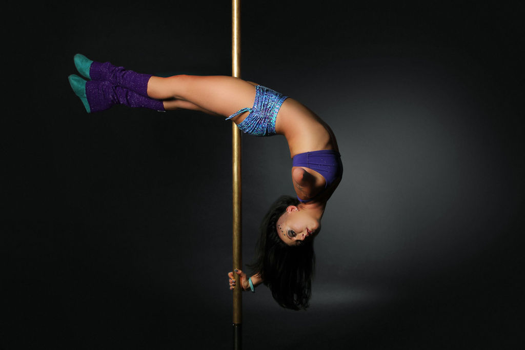 Amputee pole dancer