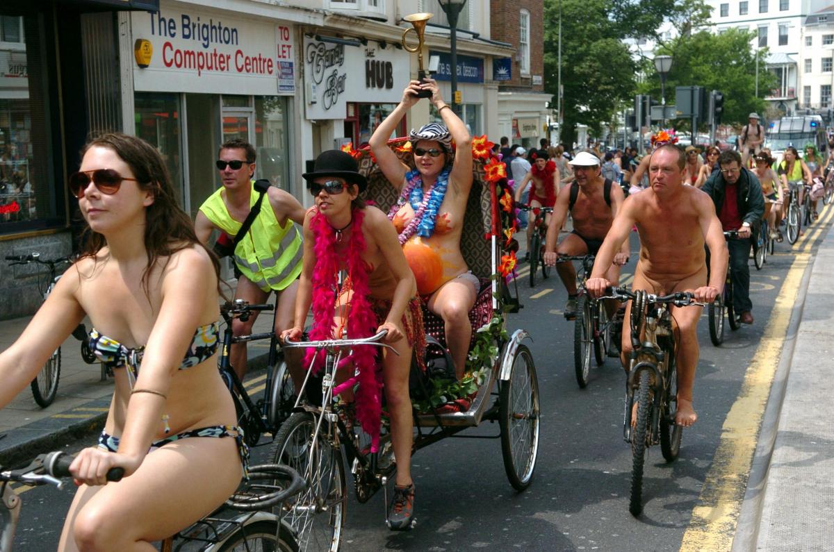 Brighton world naked bike ride