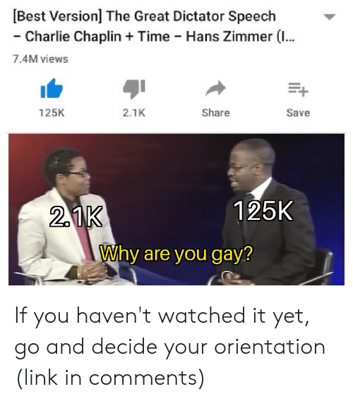 Great dictator speech charlie chaplin