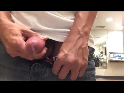 Double handed jerkoff heavy cum load