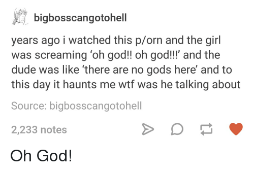Pixy reccomend screaming oh god