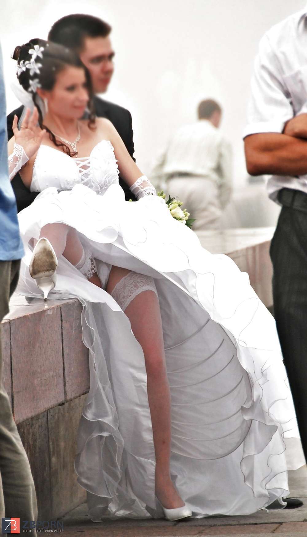 Upskirt wedding pics
