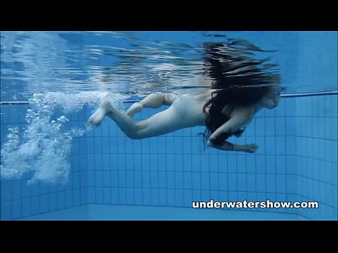 Hot naked girls underwater the pool